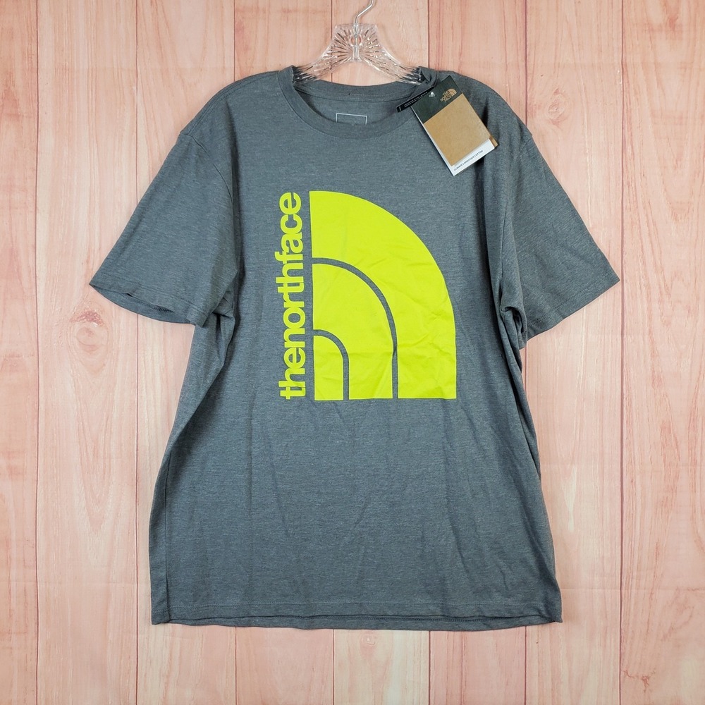 The North Face Mens Shirt Sz Large Gray Cotton Crew Neck Short Sleeve Pullover